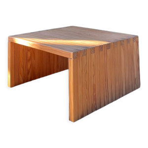Table basse en bois massif 1980
