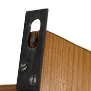 Vintage wooden wall shelve rack in pinewood minimalist design