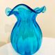 Blue breathless glass vase
