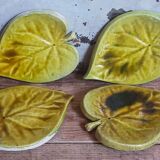 Four ceramic leaf cups from Les potiers d’Accolay