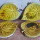 Four ceramic leaf cups from Les potiers d’Accolay