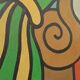 Oil painting on canvas "mask" franco prayer (1924) 50 x 60 cm