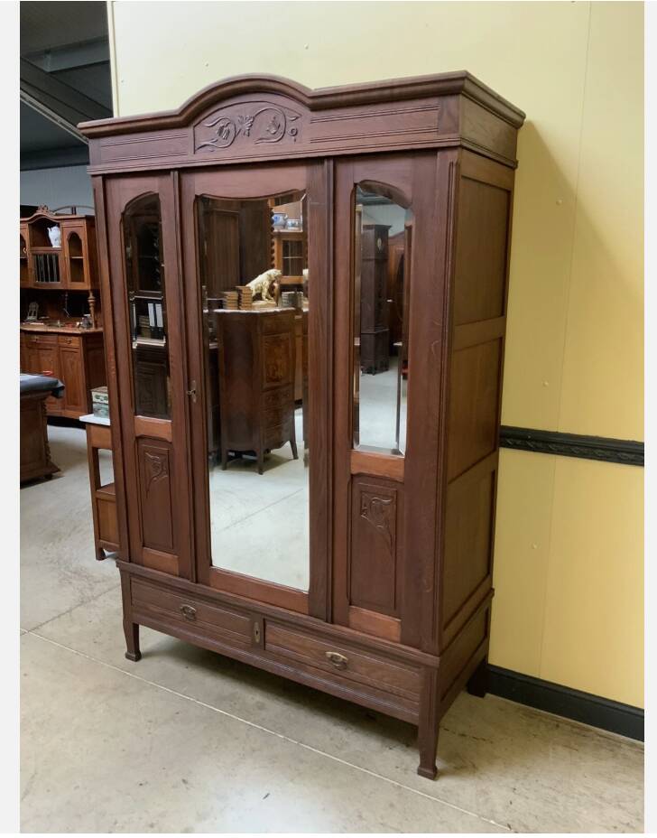 Antique Art Nouveau wardrobe