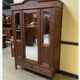 Armoire en bois sculpté, 2 miroirs, vers 1910