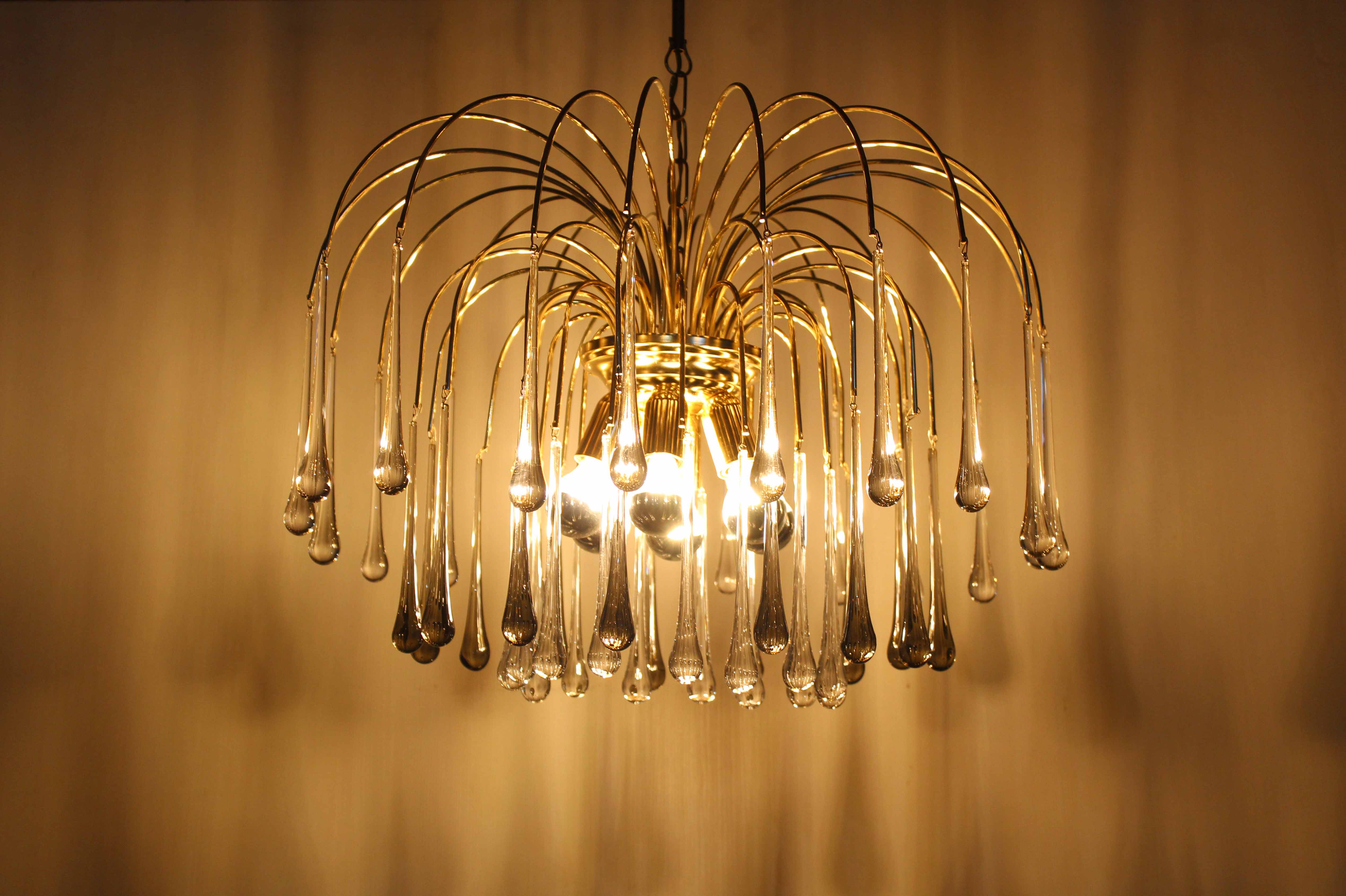 Paolo Venini's "drops" chandelier for Eurolux