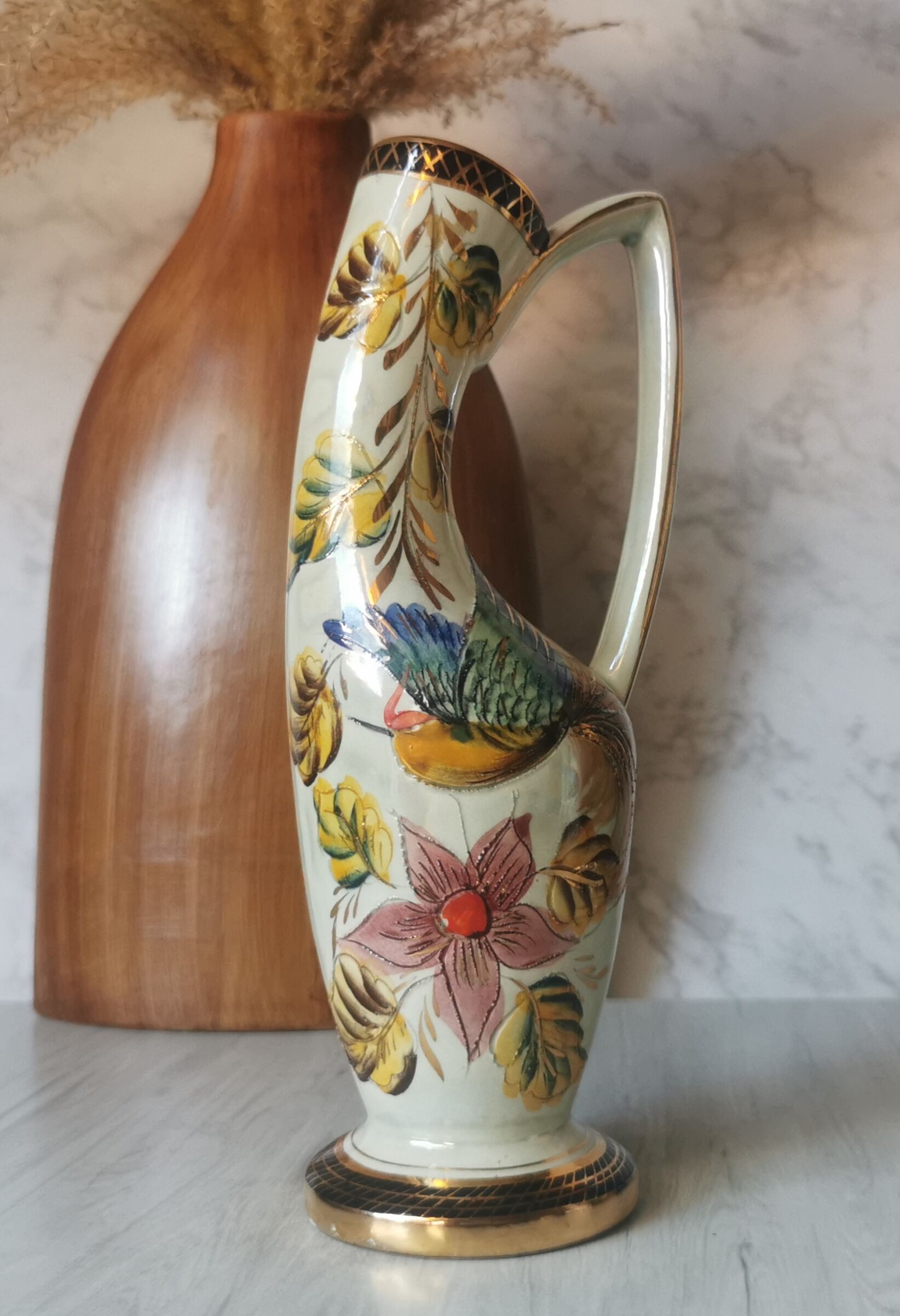 Ceramic hummingbird vase by Bequet