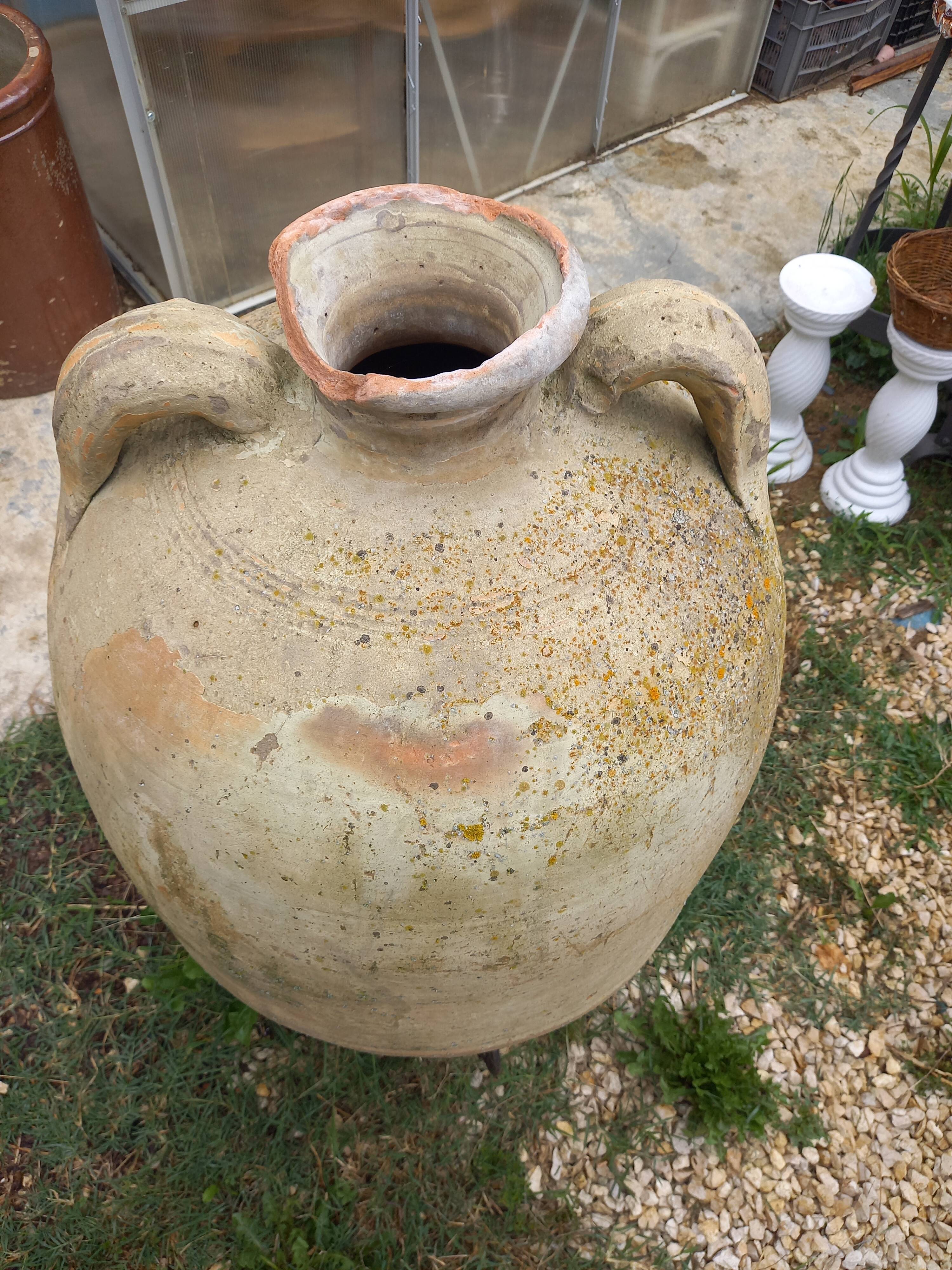 Old terracotta jar