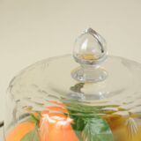 Antique Crystal Cheese Dome with Star Pattern Plate