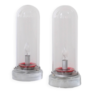 Murano glass lamps, candle-shaped