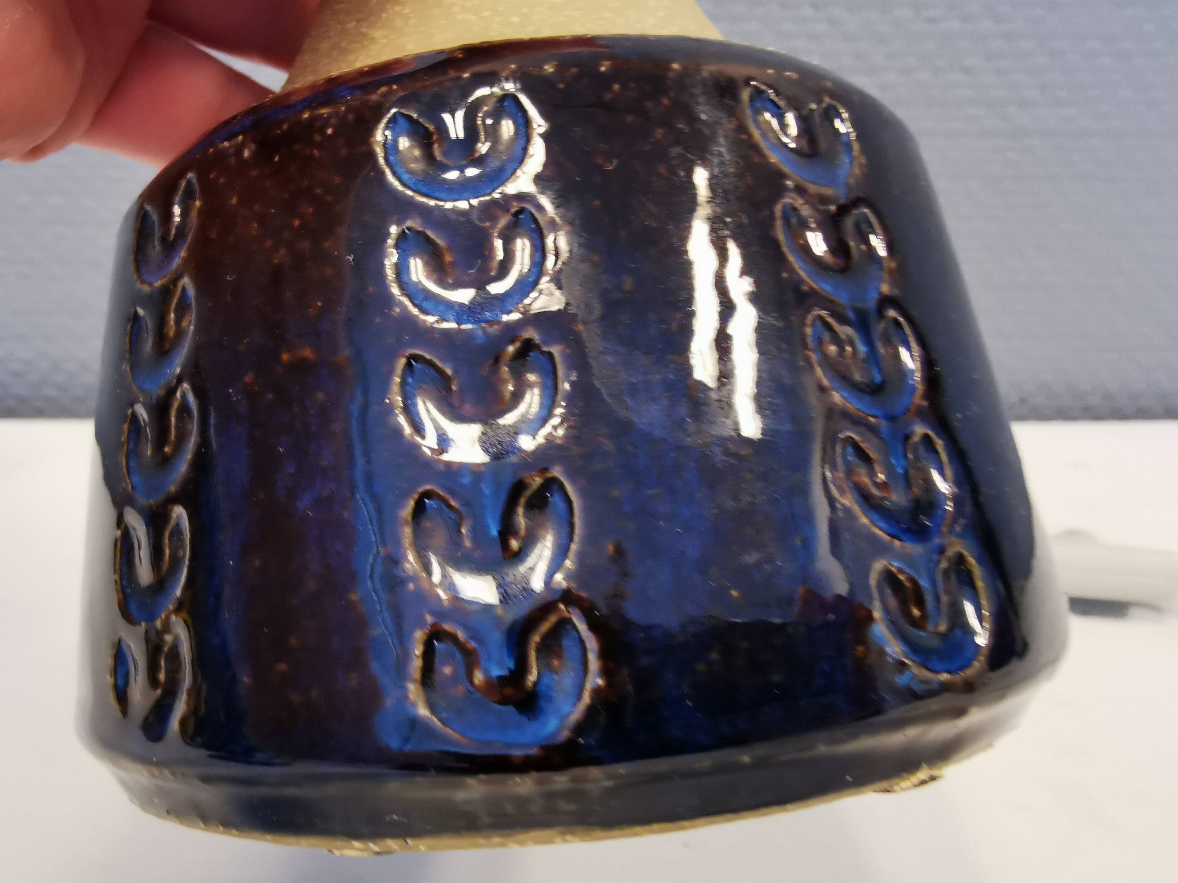 Ceramic table lamp by Maria Philippi (MP), for Søholm Denmark 1960s.