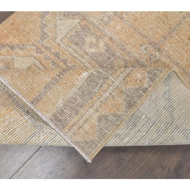 1970s Turkish Oushak wool runner rug 76x277