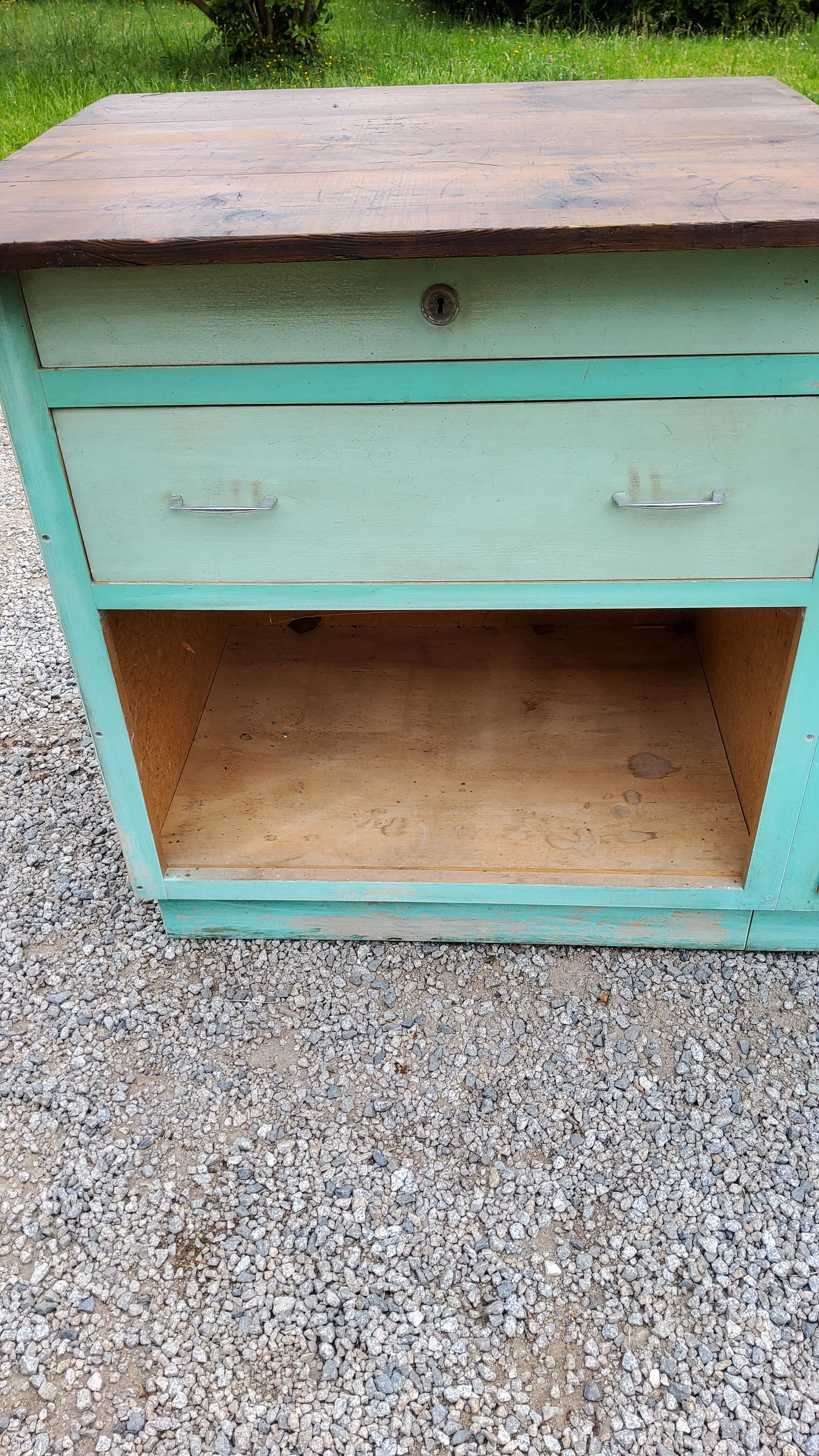 Hardware counter of the 50s 8 drawers 1 niche 250cm