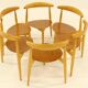 Heart dining set, designed by Hans Wegner for Fitz Hansen,  Denmark 1960s