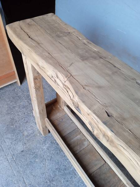 Brutalist console 120 cm solid wood