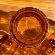 4 vintage Pernod amber glasses