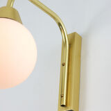 Mid century Italian Golden & Opaline Wall Lamp
