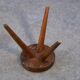 Gouge-carved stool, 1960s