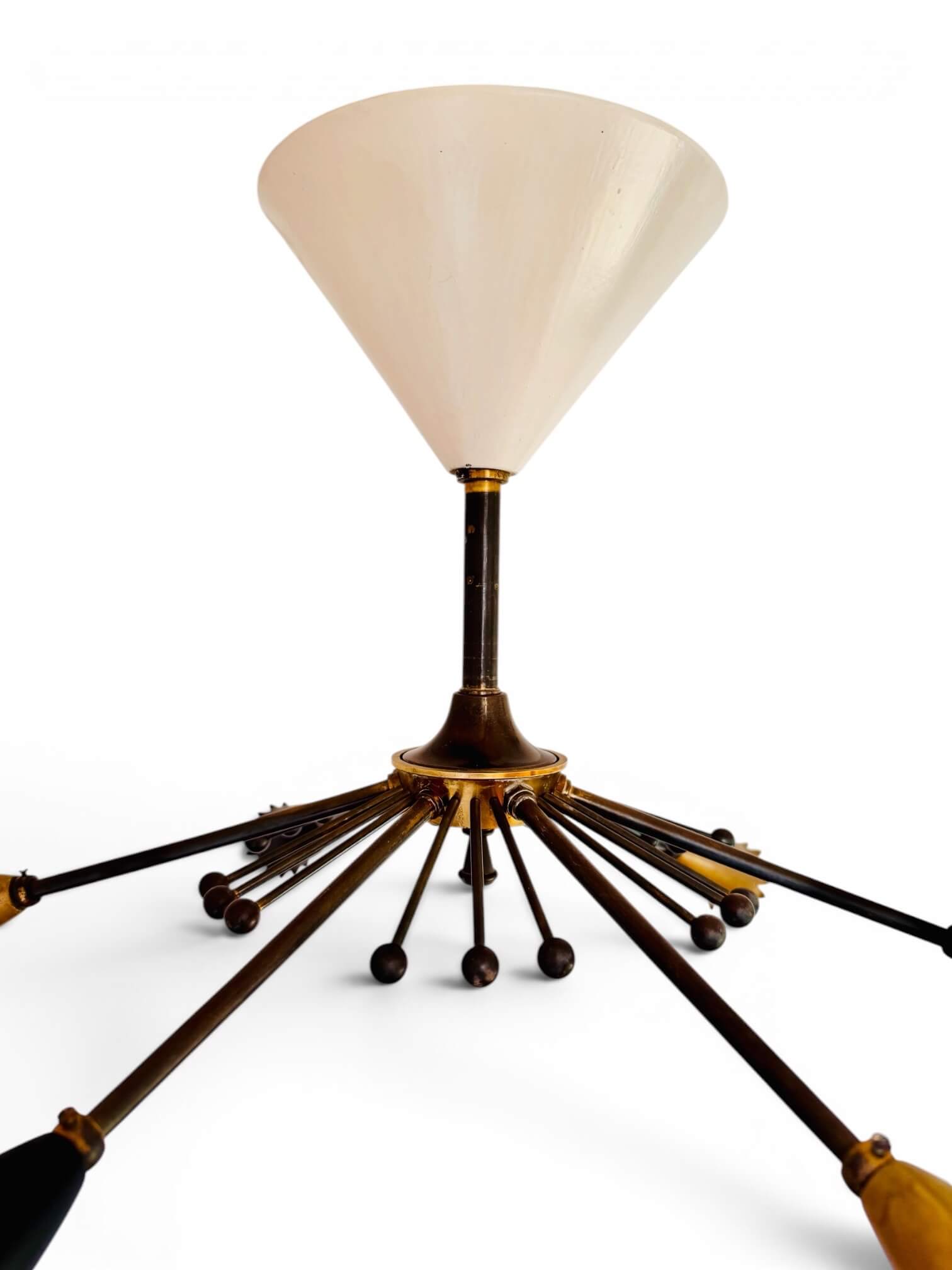 Lustre spoutnik vintage remis à neuf