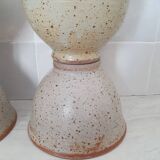 4 large bowls in pyrite stoneware