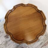 Wooden pedestal table