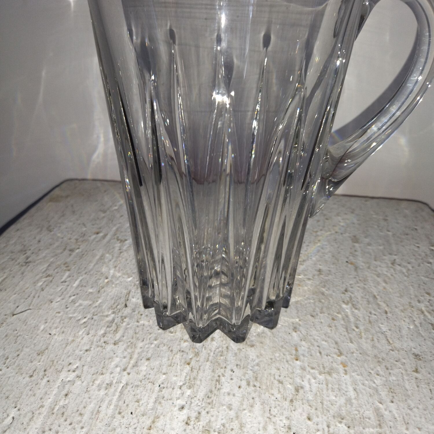 Pitcher old blown glass molded