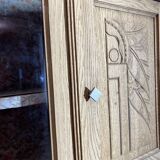 Buffet cupboard in oak brut art deco 1940-50