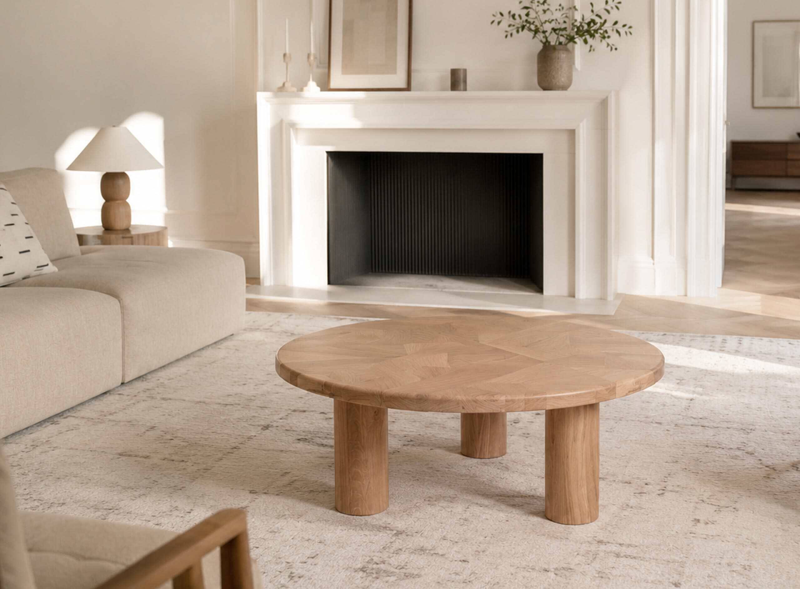 Solid oak coffee table CUT-P3