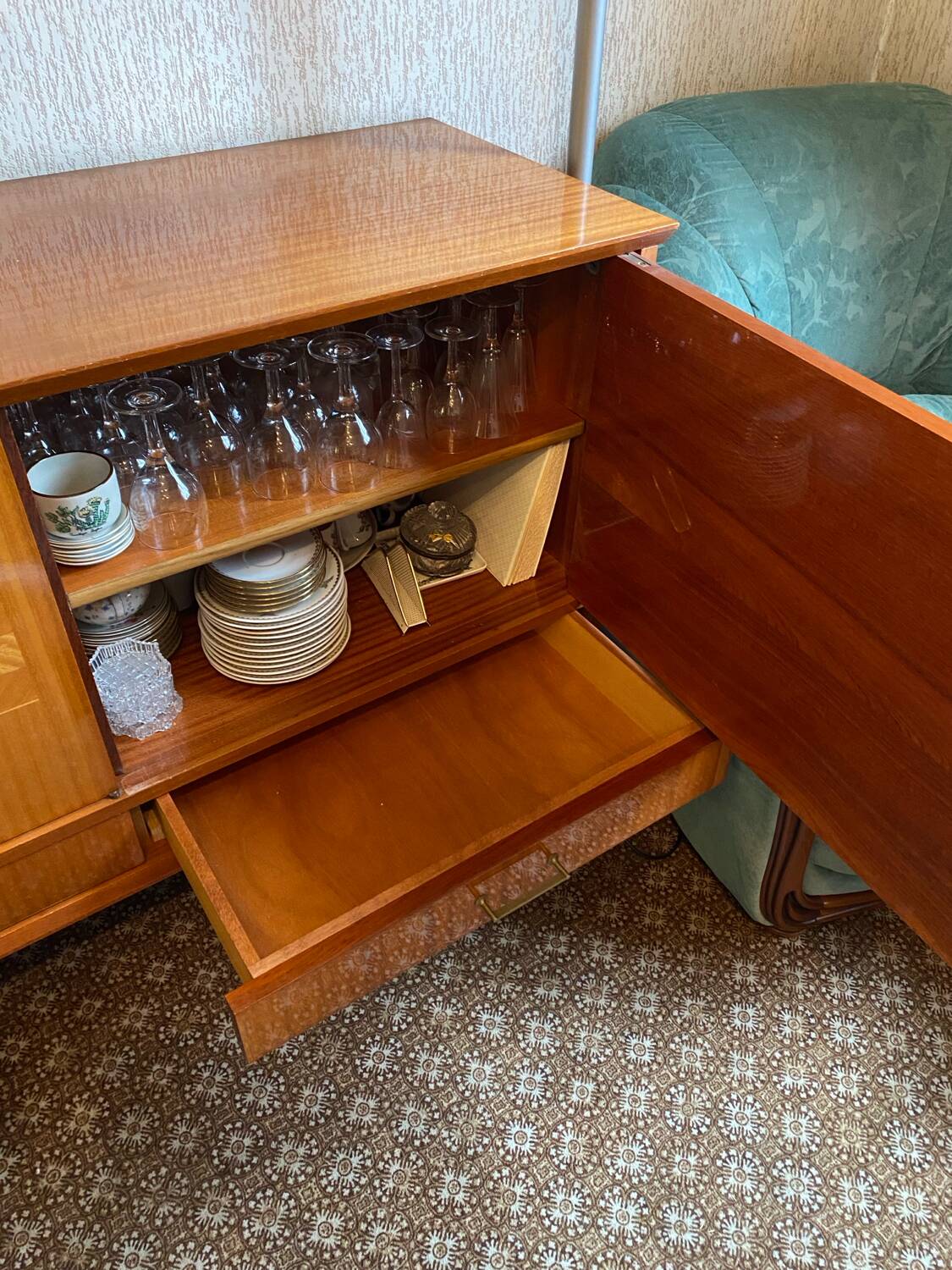 Varnished sideboard