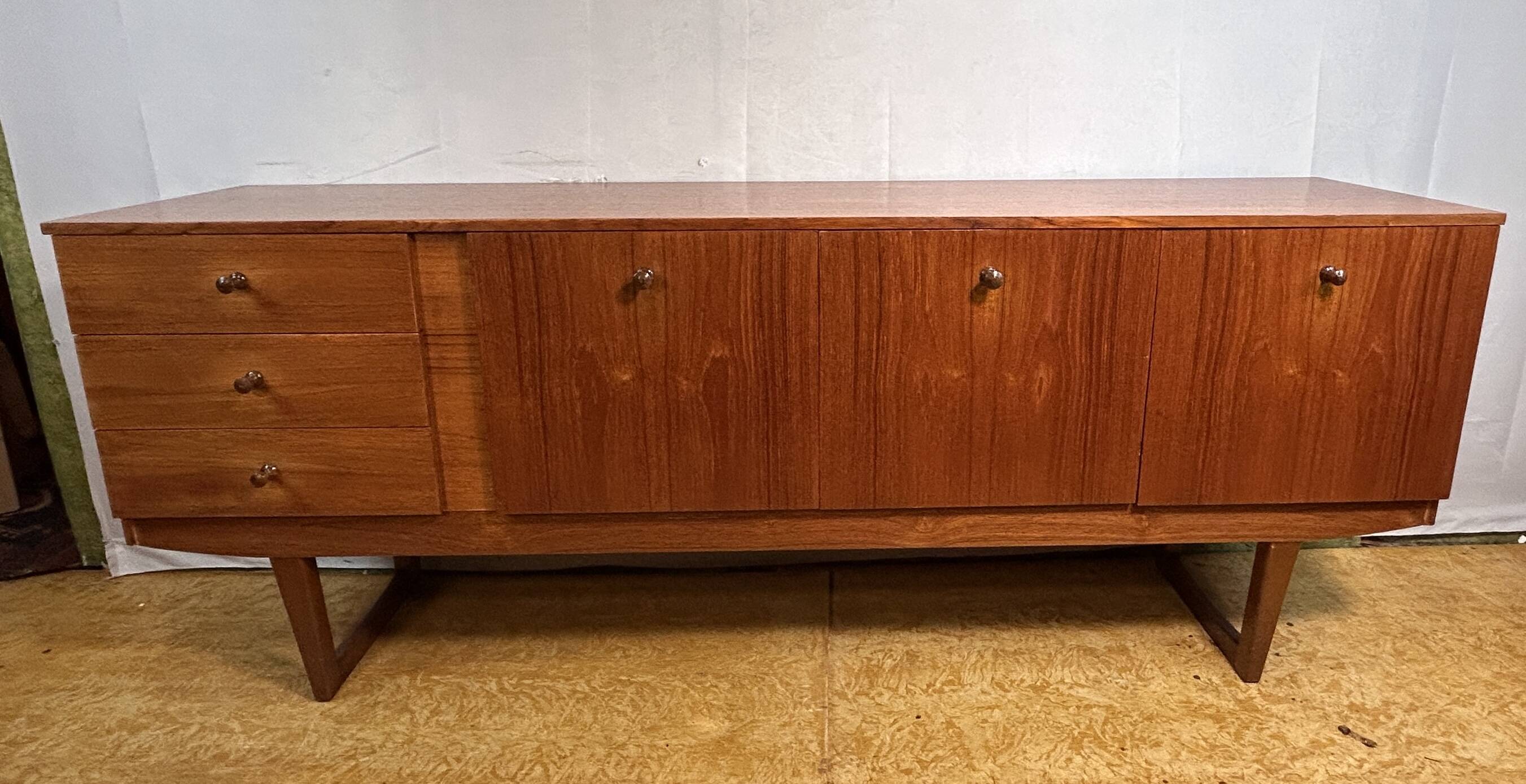 Mid-Century Retro Vintage Teak Sideboard by Beautility 1960s