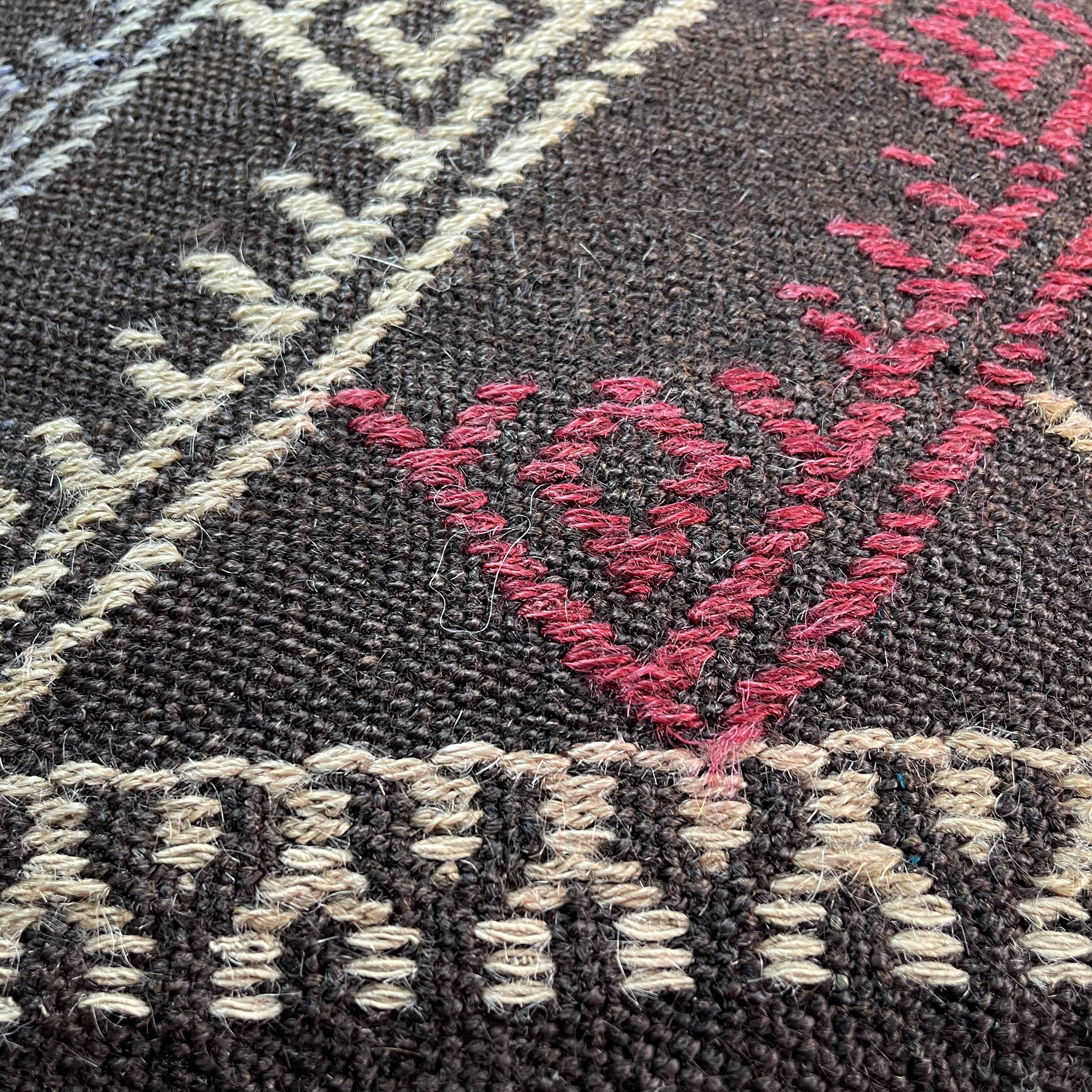 Vintage turkish kilim cushion cover , 55 x 55 cm