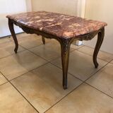 Pink marble coffee table