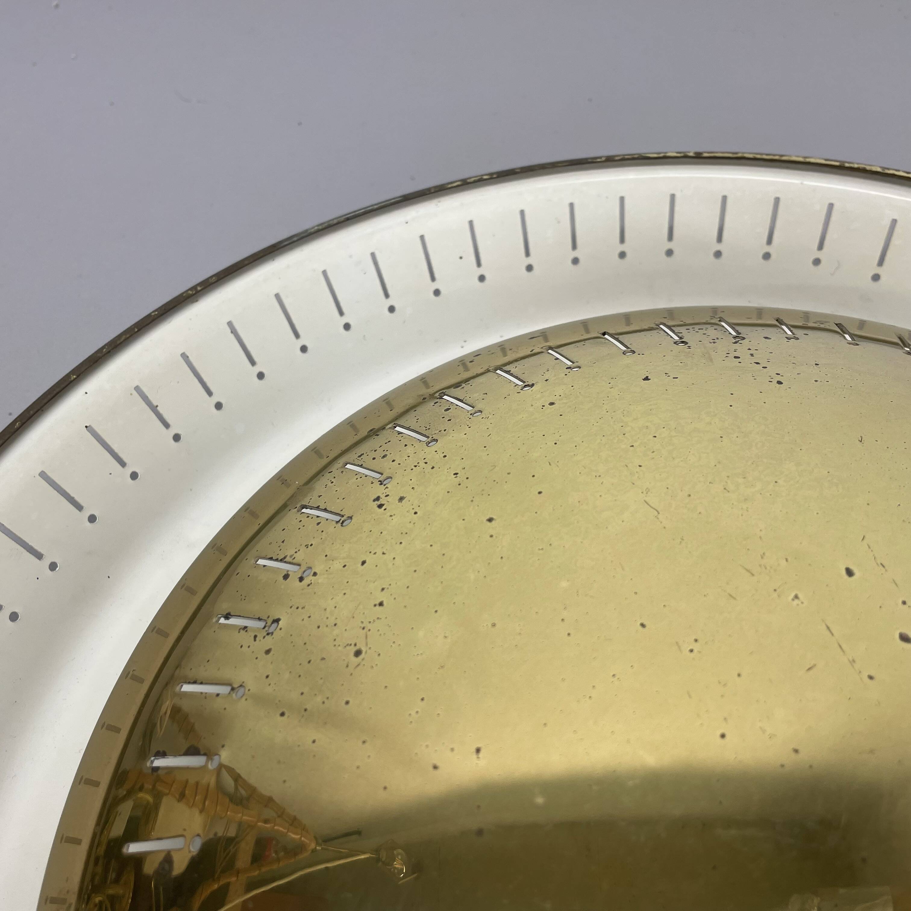 unique 42cm Brass Gino Sarfatti Style Ceiling wall Light Flushmount, Italy