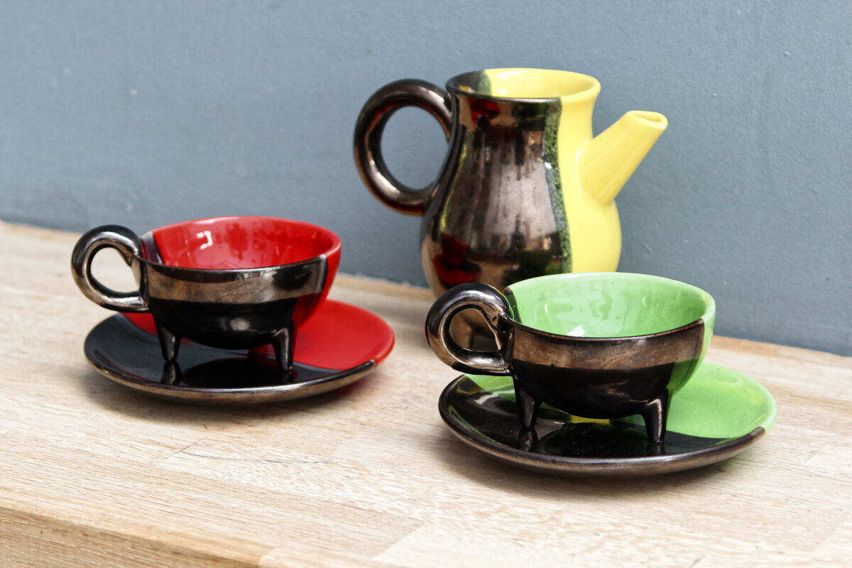 Tea service "you and me" design Luc Vallauris