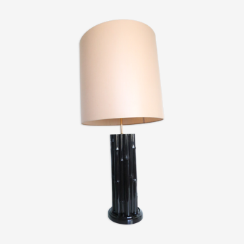 Lamp XXL Roche Bobois, foot imitation bamboo, Circa 1960