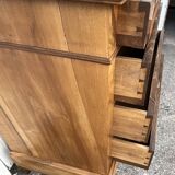 Commode style Louis Philippe en ronce de noyer,  fin XIXème