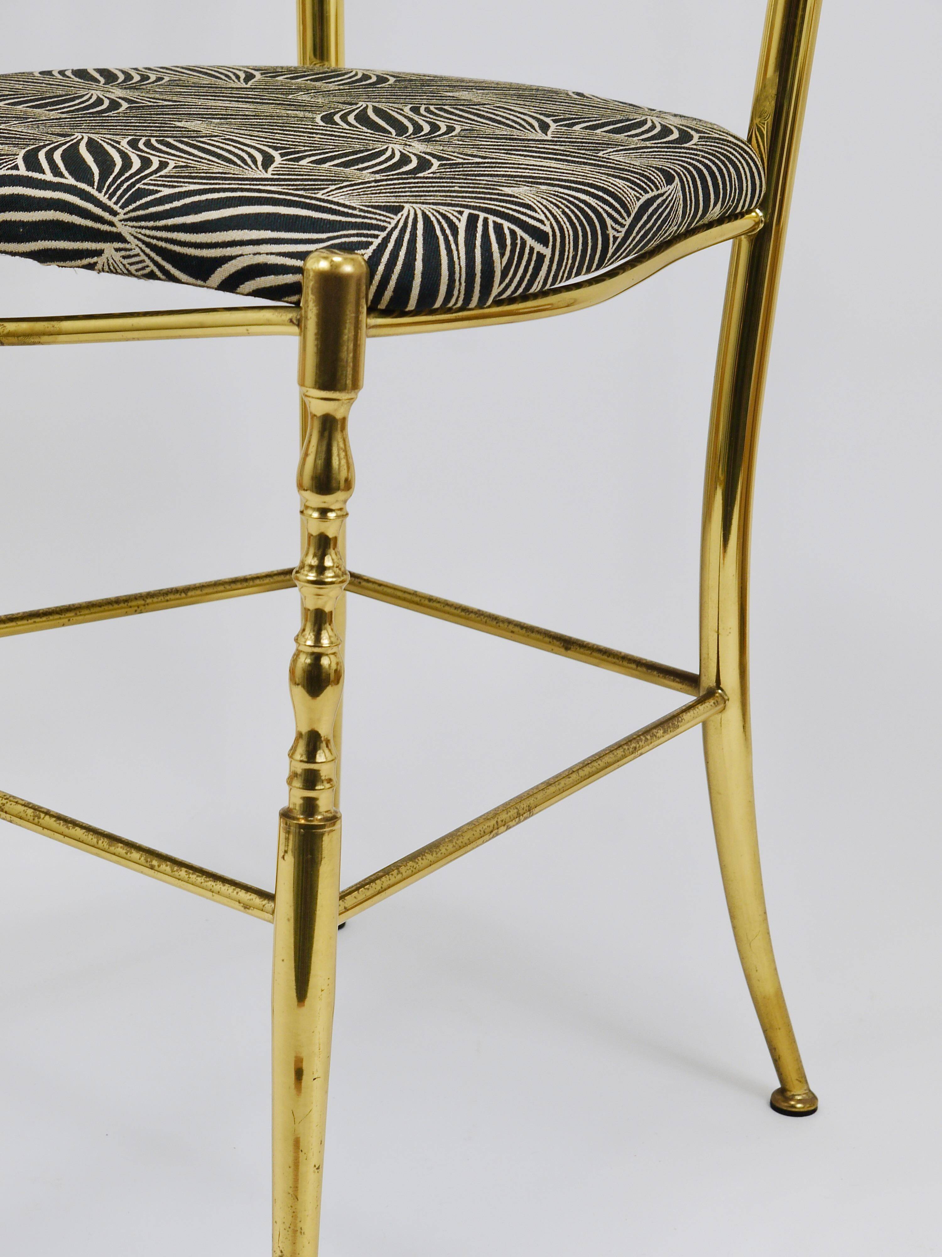 Mid-Century Chiavari Chair in Brass by Giuseppe Gaetano Descalzi, Italy, 1950s