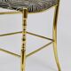 Mid-Century Chiavari Chair in Brass by Giuseppe Gaetano Descalzi, Italy, 1950s