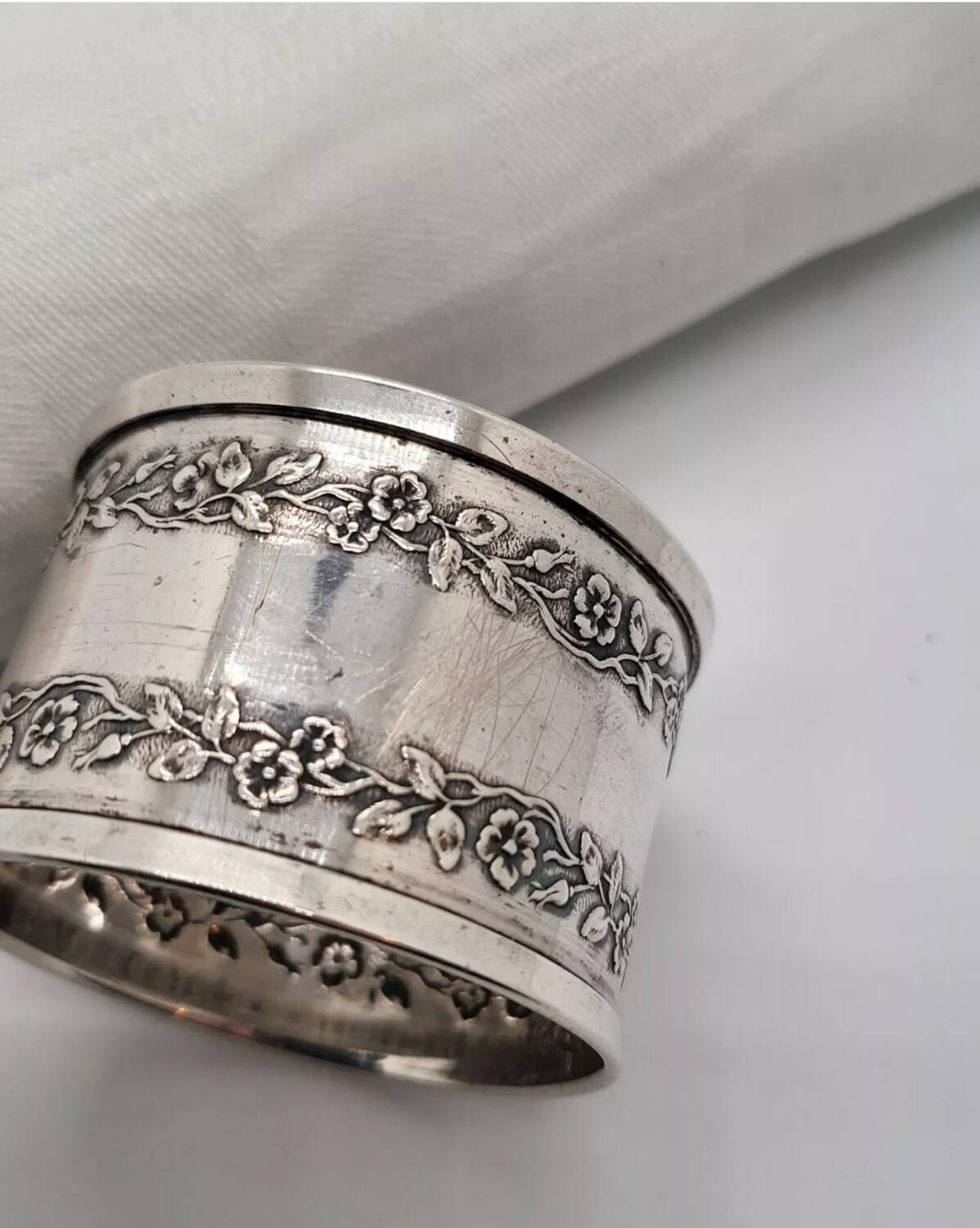 Antique Silver Napkin Ring with Minerva Hallmark