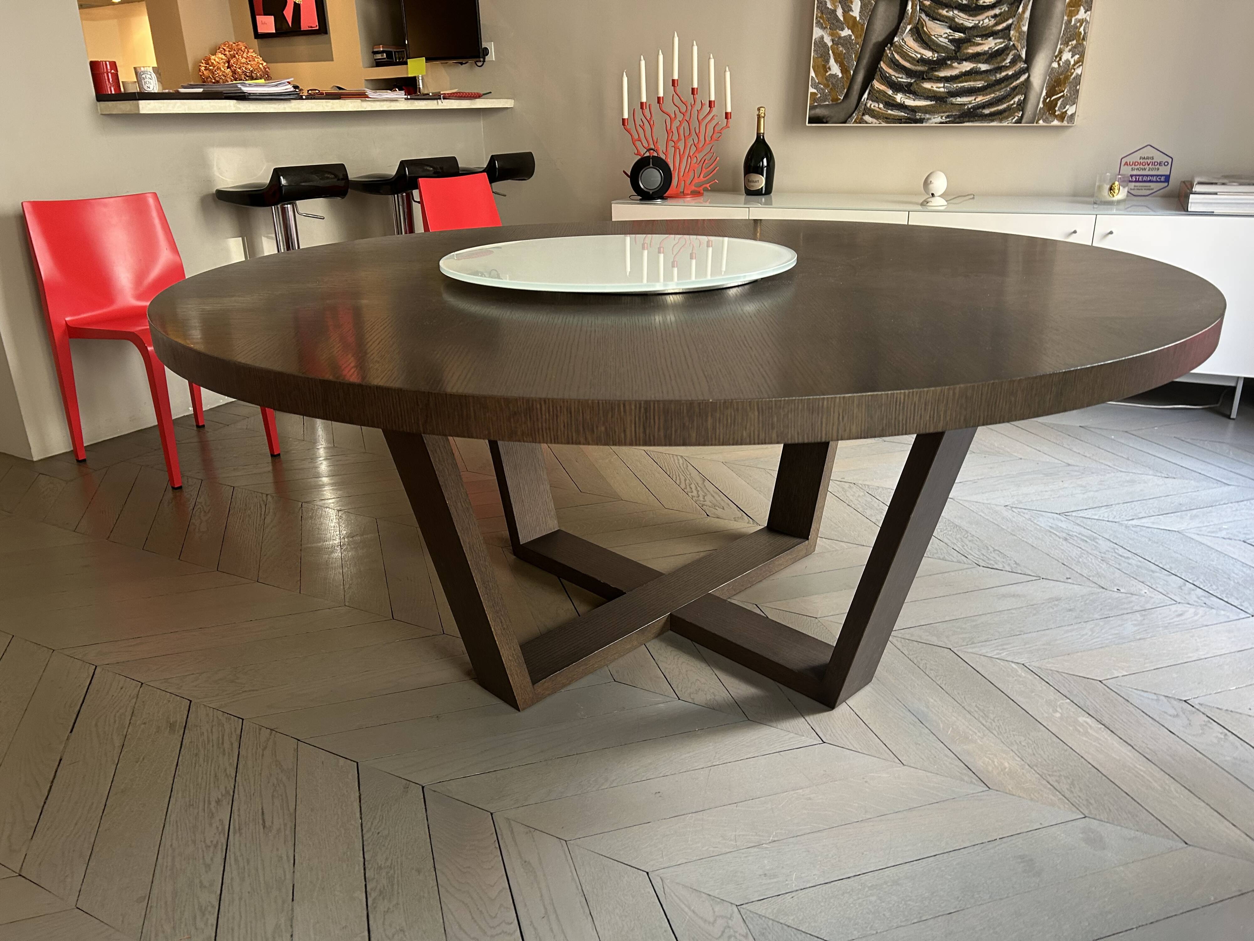 Maxalto Xilos round table diameter 1780 grey oak
