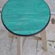 Wood stool vintage formica