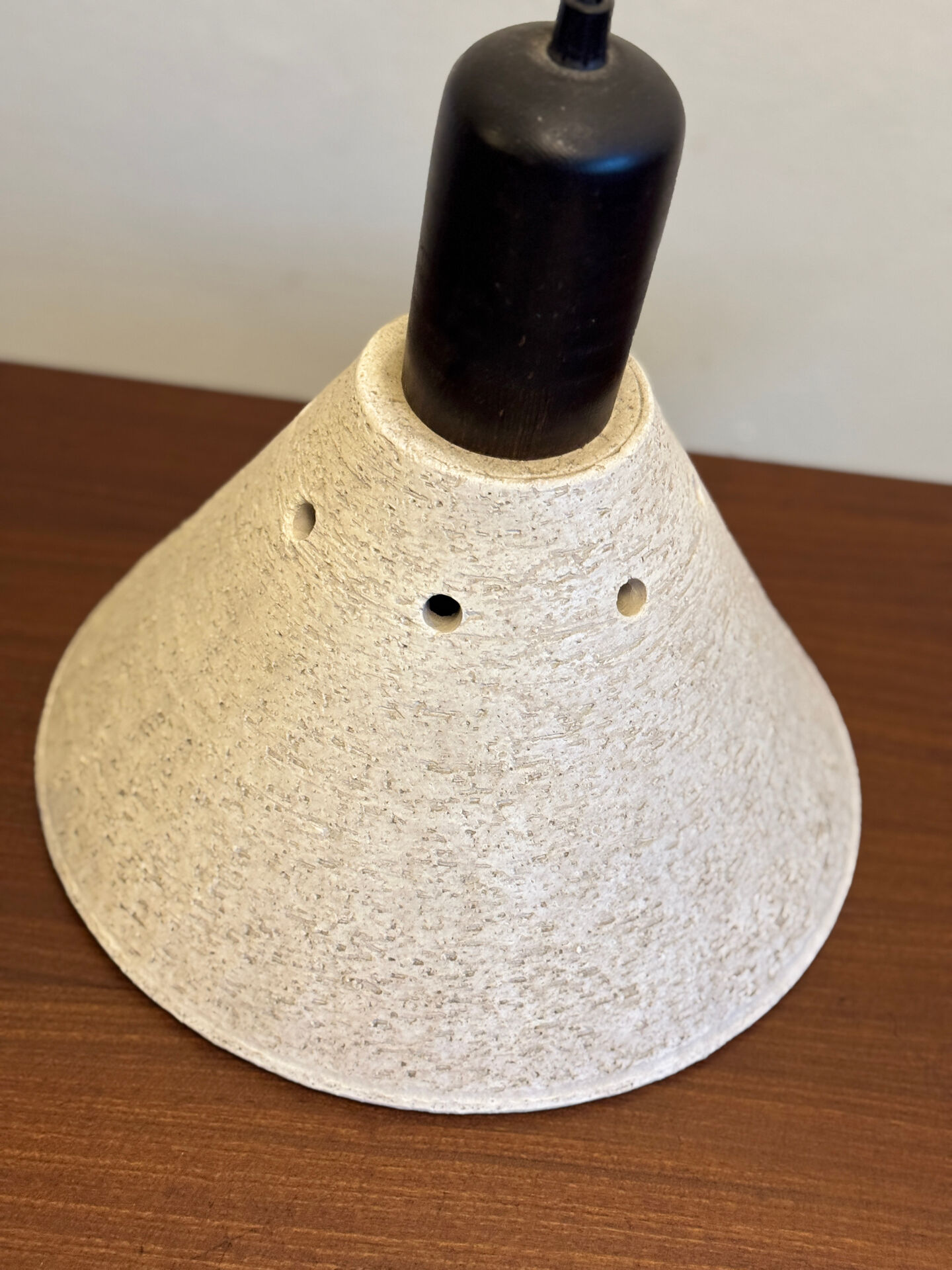 Vintage brutalist ceramic  hanging lamp
