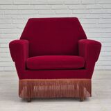 1970s, Danish armchair by Ryesberg Møbler, original condition, velour fabric.