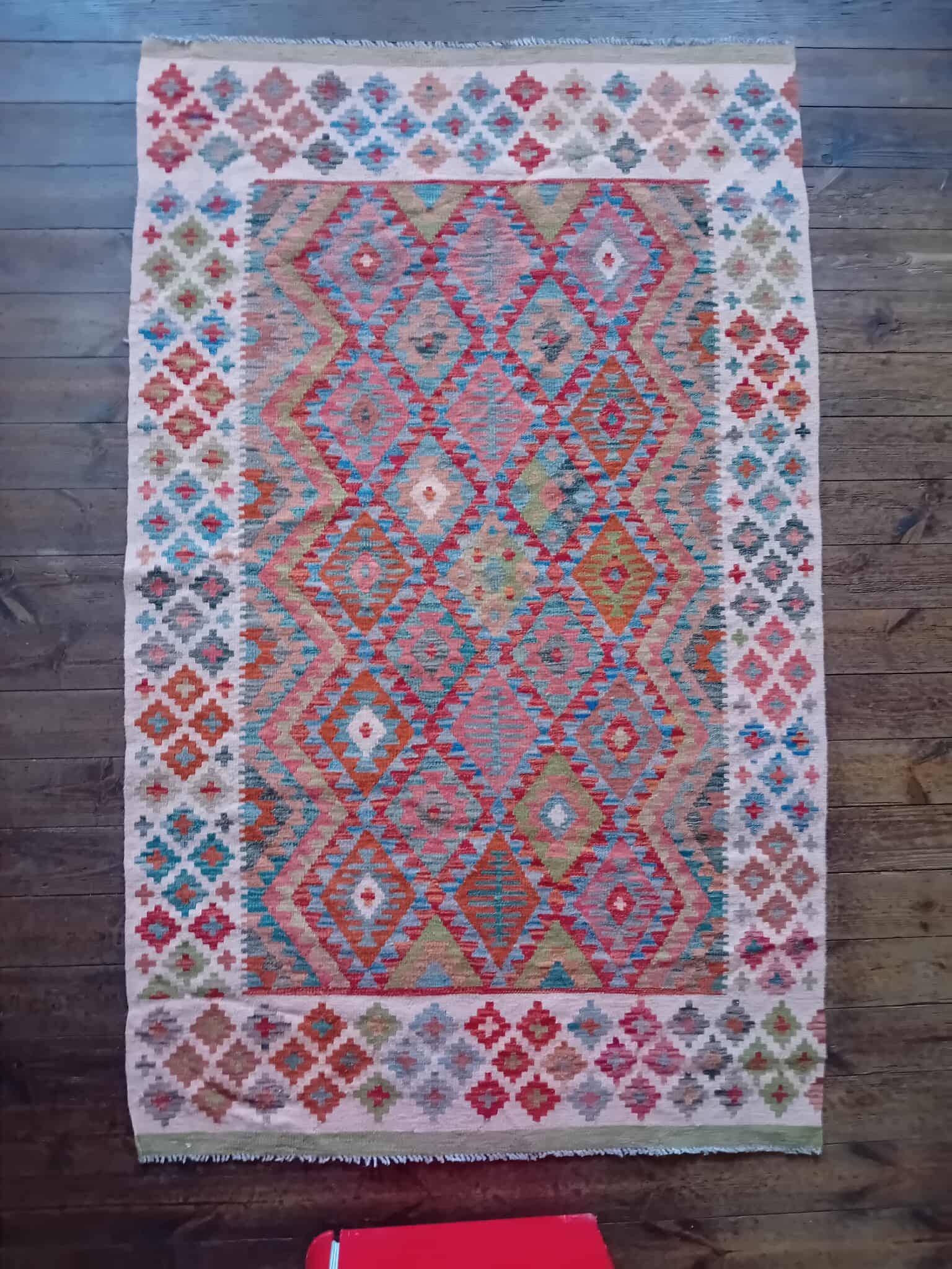 Handmade Afghan Kilim 19x121cm
