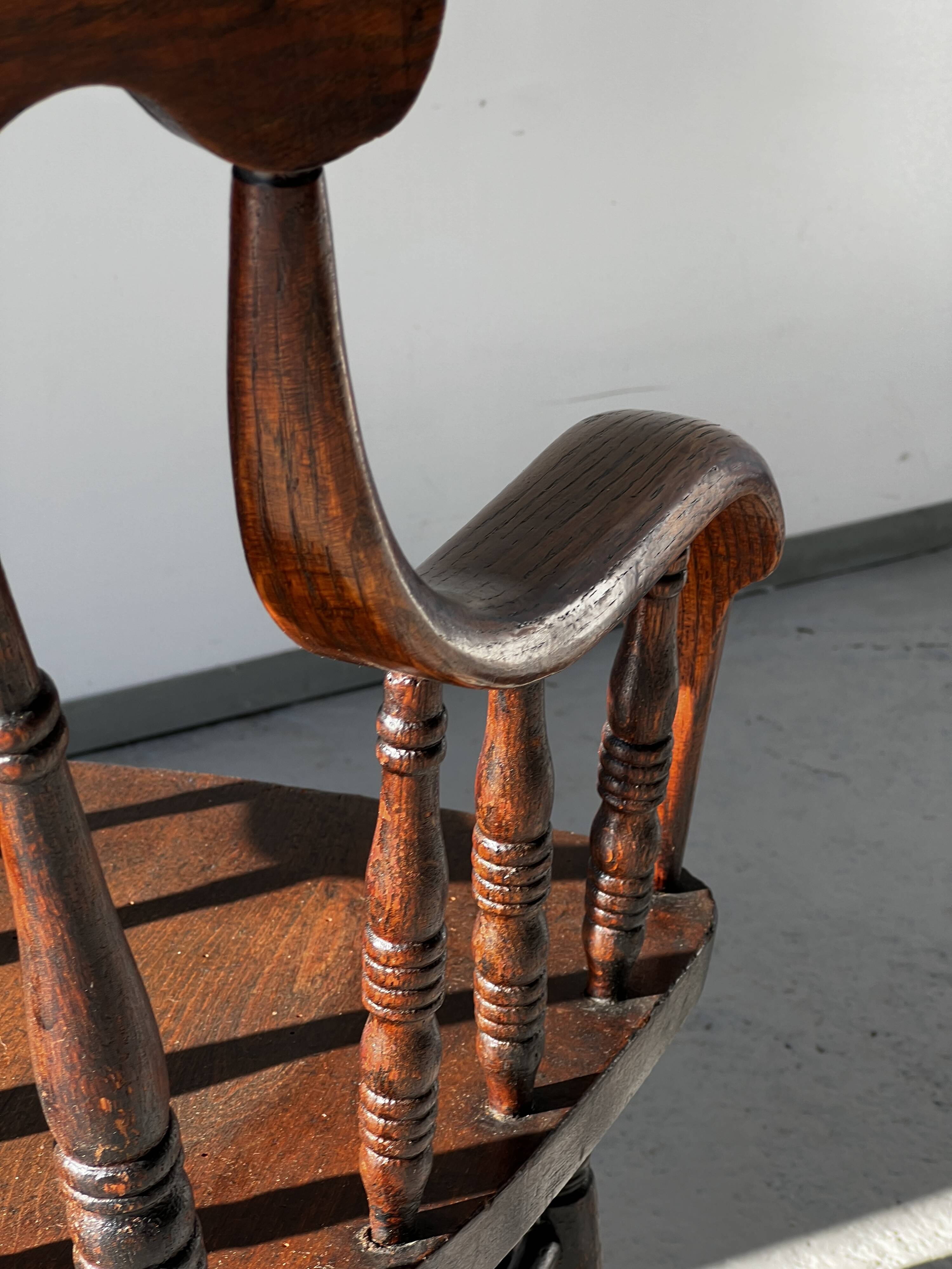 Fauteuil Windsor en bois tourné XXIXème