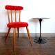 Vintage red furry chair