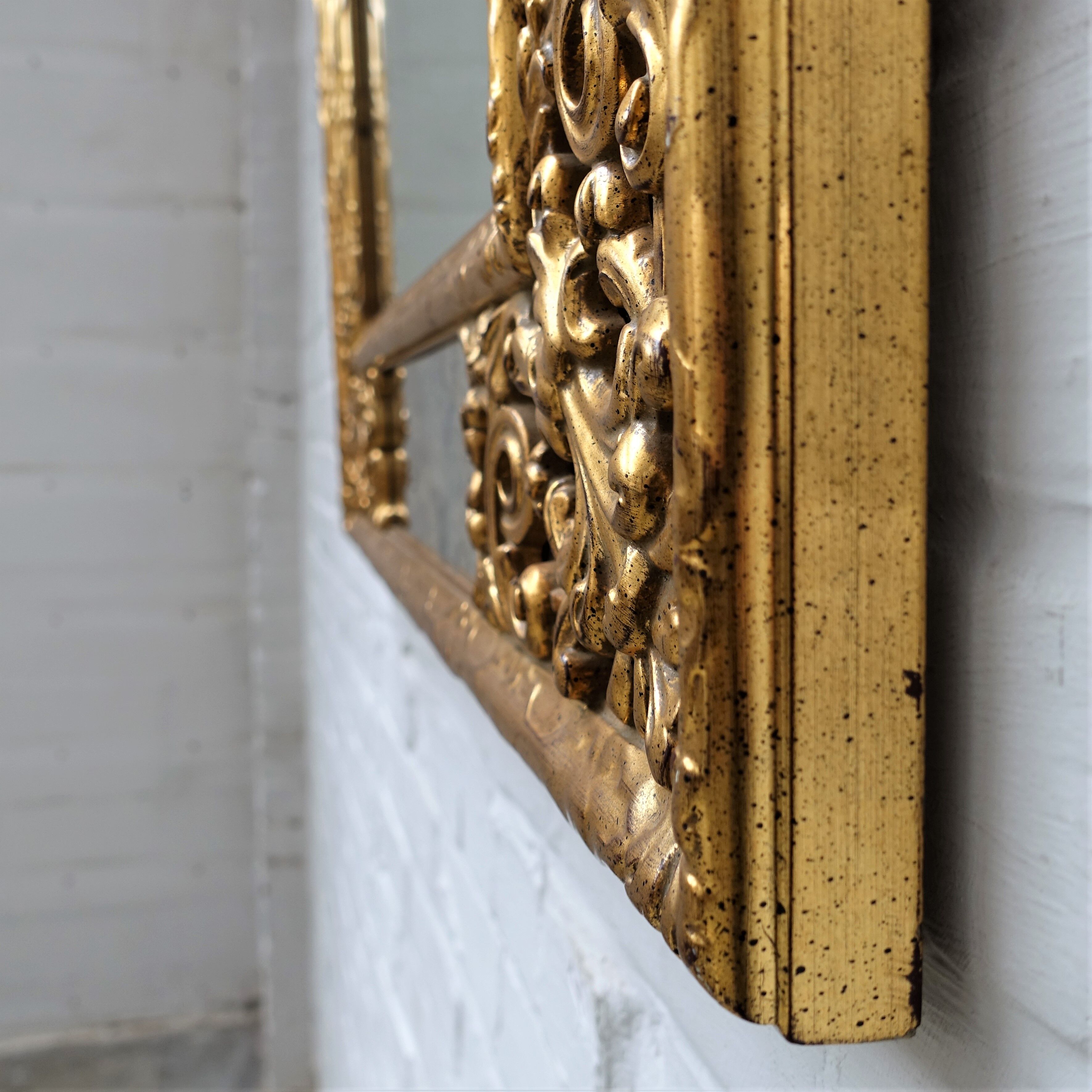 Miroir Deknudt doré vintage