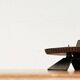 Brutalist Japanese bronze candlestick from the mid-century for Beva, 1960s.