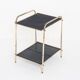 Vintage side table in gilded and painted iron. France, 1950s.