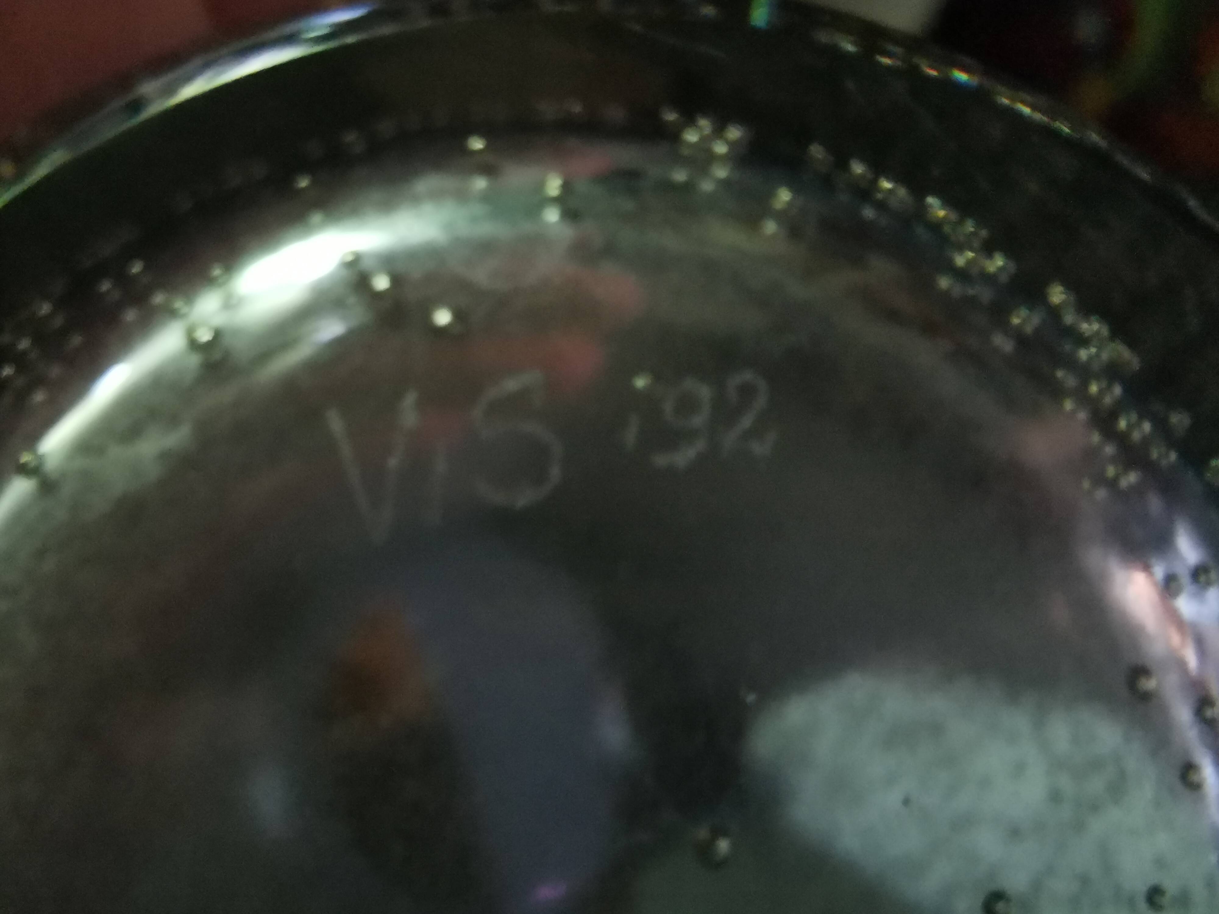 Vase and Bowl made of several layers of glass with inlaid air ‘bubbles’ from Swedish Visby glass 92