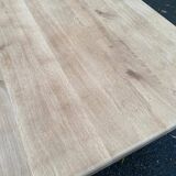 Extendable farmhouse dining table restored in solid oak, 19th century, 180-280cm